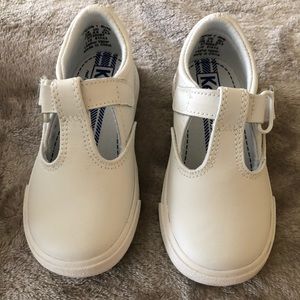 Toddler Keds Daphne T Strap White Lea